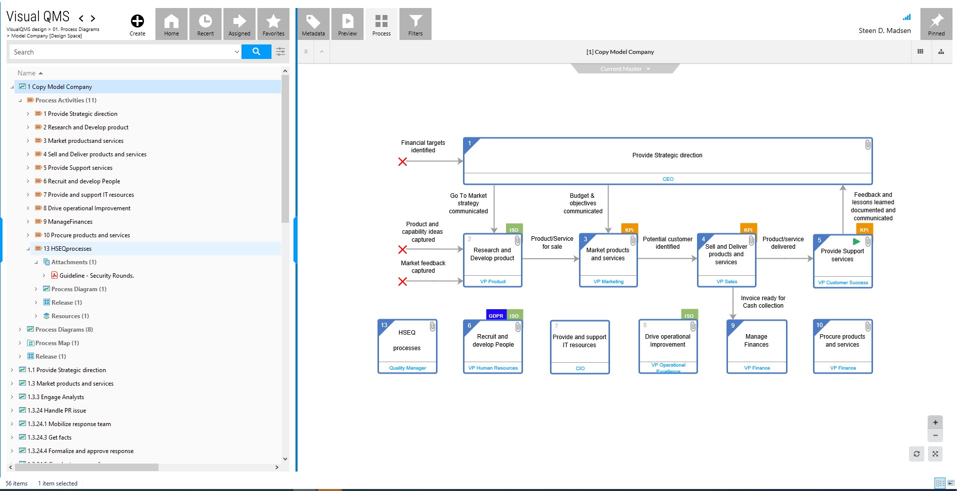 screenshot of Visual QMS